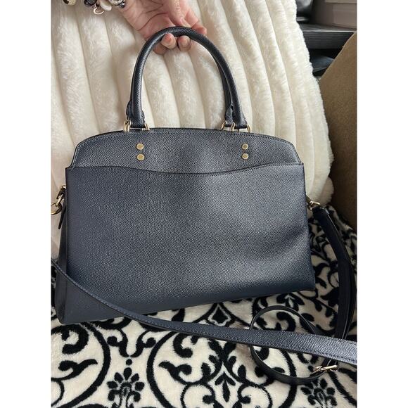Coach Lillie Carryall in Navy Blue Leather - Picture 2 of 3